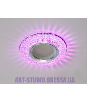 Светильник со встроенной светодиодной подсветкой 8129WH+PK