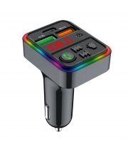 FM модулятор HAVIT FM821BT USB-A+USB-C PD25W RGB Black