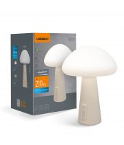 LED лампа настiльна з акумулятором VIDEX VL-TF25BG 4W 3000-6500K+RGB Beige