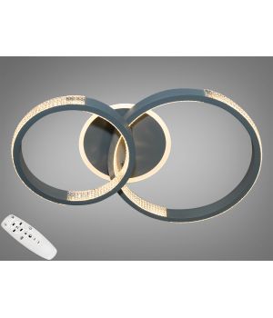 Стельова LED-люстра з диммером і підсвічуванням, 60W 5140/2GR