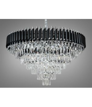 Сучасна кришталева люстра N9001-950BK+CH