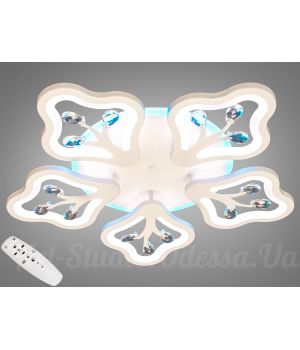 Стельова LED люстра з диммером та підсвічуванням, 135W